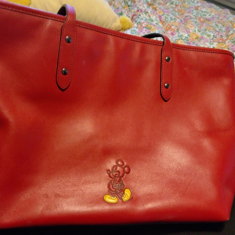 Coach Disney Ki.ited Edition Red leather handbag.  Wallet not included